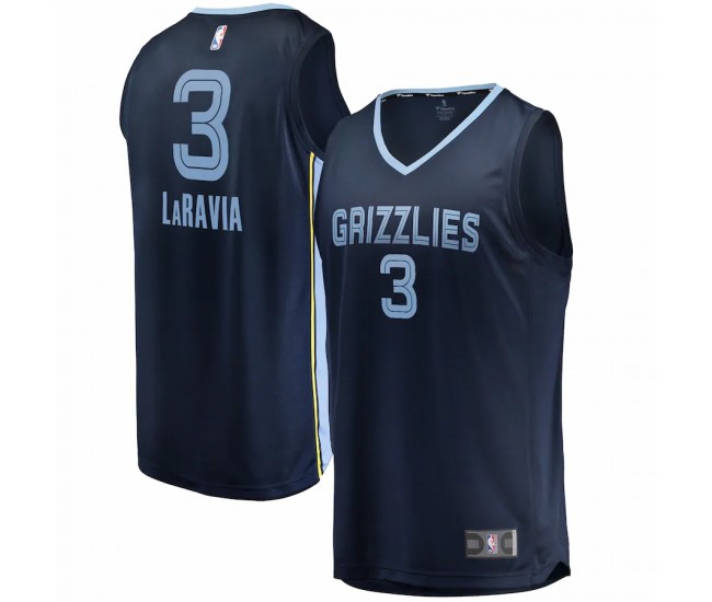 Memphis Grizzlies Jake LaRavia Men's Fanatics Branded Navy 2022 NBA Draft First Round Pick Fast Break Replica Jersey - Icon Edition