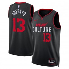 Miami Heat Adebayo Nike 2023 Men Swingman City Edition Jersey Black
