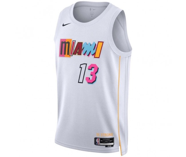 Miami Heat Adebayo Nike 2023 Men Swingman City Edition Jersey White