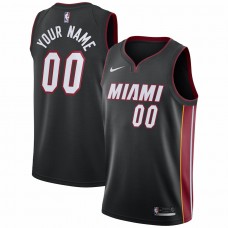 Miami Heat Men's Nike Black Swingman Custom Jersey - Icon Edition