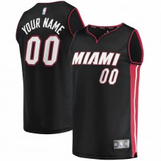 Miami Heat Men's Fanatics Branded Black Fast Break Custom Replica Jersey - Icon Edition