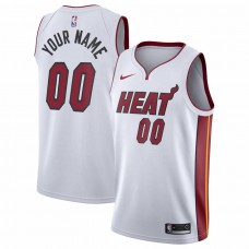 Miami Heat Men's Nike White 2020/21 Swingman Custom Jersey - Association Edition