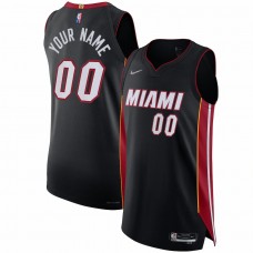 Miami Heat Men's Nike Black 2021/22 Diamond Swingman Authentic Custom Jersey - Icon Edition