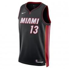 Miami Heat Adebayo Nike 2023 Men Swingman Icon Edition Jersey Black