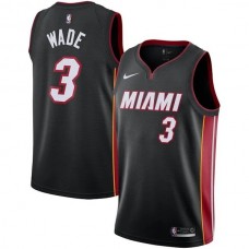 Miami Heat Wade Nike 2023 Men Swingman Icon Edition Jersey Black