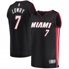 Miami Heat Kyle Lowry Men's Fanatics Branded Black 2021/22 Fast Break Replica Jersey - Icon Edition