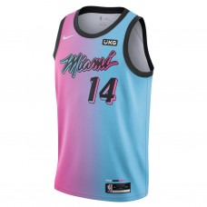 Miami Heat Herro Nike 2023 Men Swingman City Edition Jersey Pink Blue