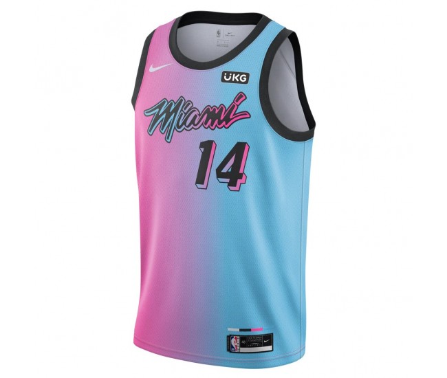 Miami Heat Herro Nike 2023 Men Swingman City Edition Jersey Pink Blue