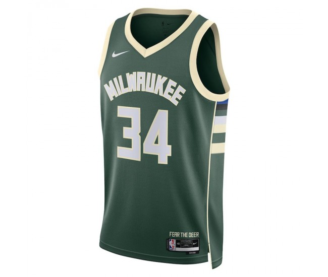 Milwaukee Bucks Antetokounmpo Nike 2023 Men Swingman Icon Edition Jersey Green