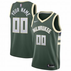 Milwaukee Bucks Men's Nike Green Swingman Custom Jersey - Icon Edition