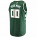 Milwaukee Bucks Men's Fanatics Branded Hunter Green Fast Break Custom Replica Jersey - Icon Edition