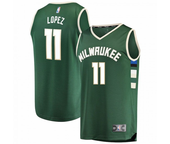 Milwaukee Bucks Brook Lopez Men's Fanatics Branded Green Fast Break Replica Player Jersey - Icon Edition