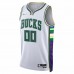 Milwaukee Bucks Men's Nike White 2021/22 Swingman Custom Jersey - City Edition