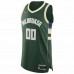 Milwaukee Bucks Men's Nike Hunter Green 2021/22 Diamond Swingman Authentic Custom Jersey - Icon Edition