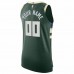 Milwaukee Bucks Men's Nike Hunter Green 2021/22 Diamond Swingman Authentic Custom Jersey - Icon Edition