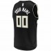 Milwaukee Bucks Men's Fanatics Branded Black Fast Break Replica Custom Jersey - Statement Edition
