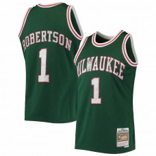 Milwaukee Bucks Oscar Robertson Men's Mitchell & Ness Green 1996-97 Hardwood Classics NBA 75th Anniversary Diamond Swingman Jersey