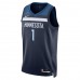Minnesota Timberwolves Anderson Nike 2023 Men Swingman Association Edition Jersey Navy