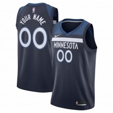 Minnesota Timberwolves Men's Nike Navy Swingman Custom Jersey - Icon Edition