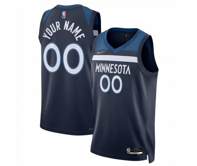 Minnesota Timberwolves Men's Nike Navy 2021/22 Diamond Swingman Custom Jersey - Icon Edition