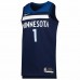 Minnesota Timberwolves Anthony Edwards Men's Nike Navy 2022/23 Swingman Jersey - Icon Edition
