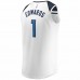 Minnesota Timberwolves Anthony Edwards Men's Fanatics Branded White 2021/22 Fast Break Replica Player Jersey - Association Edition