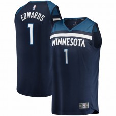 Minnesota Timberwolves Anthony Edwards Men's Fanatics Branded Navy 2021/22 Fast Break Replica Jersey - Icon Edition