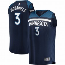 Minnesota Timberwolves Jaden McDaniels Men's Fanatics Branded Navy 2021/22 Fast Break Replica Jersey - Icon Edition