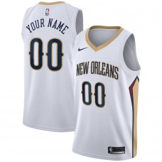 New Orleans Pelicans Men's Nike White Swingman Custom Jersey - Association Edition
