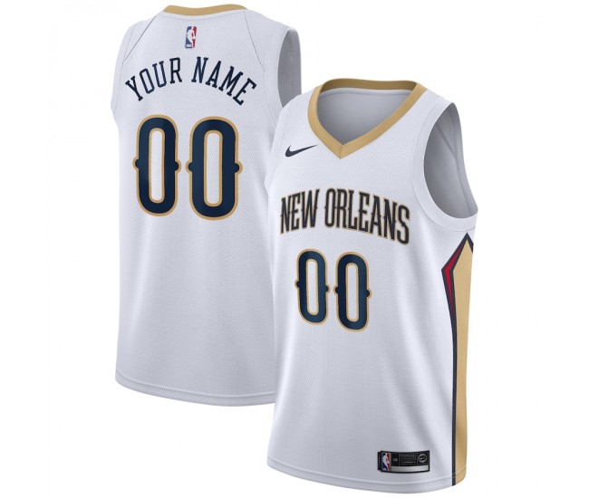 New Orleans Pelicans Men's Nike White Swingman Custom Jersey - Association Edition