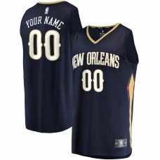 New Orleans Pelicans Men's Fanatics Branded Navy Fast Break Custom Replica Jersey - Icon Edition