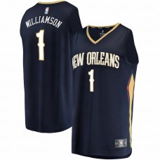 New Orleans Pelicans Zion Williamson Men's Fanatics Branded Navy Replica Fast Break Jersey - Icon Edition