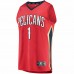 New Orleans Pelicans Zion Williamson Men's Fanatics Branded Red Replica Fast Break Jersey - Statement Edition
