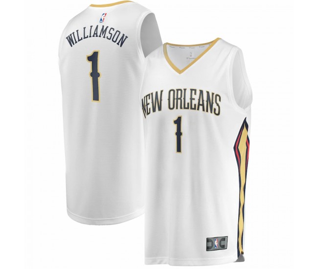 New Orleans Pelicans Zion Williamson Men's Fanatics Branded White Replica Fast Break Jersey - Association Edition