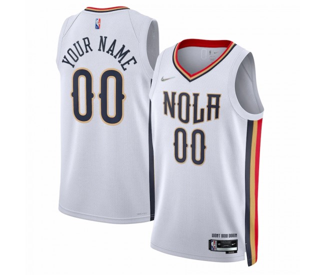New Orleans Pelicans Men's Nike White 2021/22 Swingman Custom Jersey - City Edition