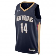 Orleans Pelicans Ingram Nike 2023 Men Swingman Icon Edition Jersey Navy