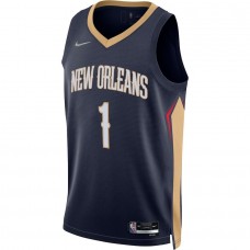 Orleans Pelicans Williamson Nike 2023 Men Swingman Icon Edition Jersey Navy 