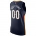 New Orleans Pelicans Men's Nike Navy 2021/22 Diamond Swingman Authentic Custom Jersey - Icon Edition