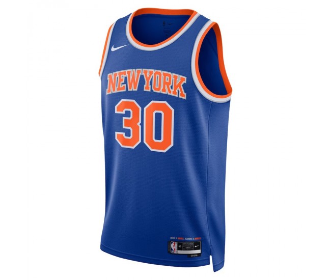 New York Knicks Randle Nike 2023 Men Swingman Icon Edition Jersey Blue