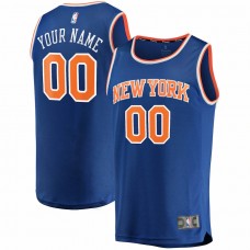 New York Knicks Men's Fanatics Branded Blue Fast Break Custom Replica Jersey - Icon Edition