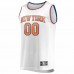 New York Knicks Men's Fanatics Branded White Fast Break Custom Replica Jersey - Association Edition