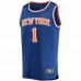 New York Knicks Obi Toppin Men's Fanatics Branded Royal 2020 NBA Draft First Round Pick Fast Break Replica Jersey - Icon Edition