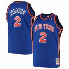 Larry Johnson New York Knicks Men's Mitchell & Ness Blue Big & Tall Hardwood Classics Swingman Jersey
