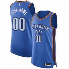 Oklahoma City Thunder Men's Nike Blue Authentic Custom Jersey - Icon Edition