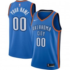 Oklahoma City Thunder Men's Nike Blue Swingman Custom Jersey - Icon Edition