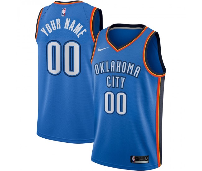 Oklahoma City Thunder Men's Nike Blue Swingman Custom Jersey - Icon Edition
