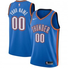 Oklahoma City Thunder Men's Nike Blue Custom Swingman Jersey - Icon Edition