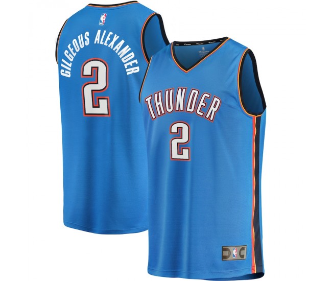 Oklahoma City Thunder Shai Gilgeous-Alexander Men's Fanatics Branded Blue Fast Break Player Jersey - Icon Edition