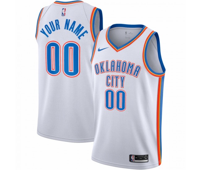Oklahoma City Thunder Men's Nike White 2020/21 Swingman Custom Jersey - Association Edition