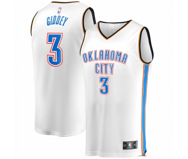 Oklahoma City Thunder Josh Giddey Men's Fanatics Branded White 2021/22 Fast Break Replica Player Jersey - Association Edition